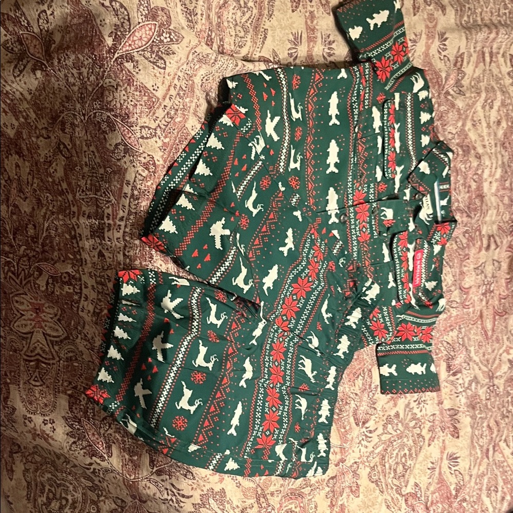 Columbia Green and Red Kids Matching Set